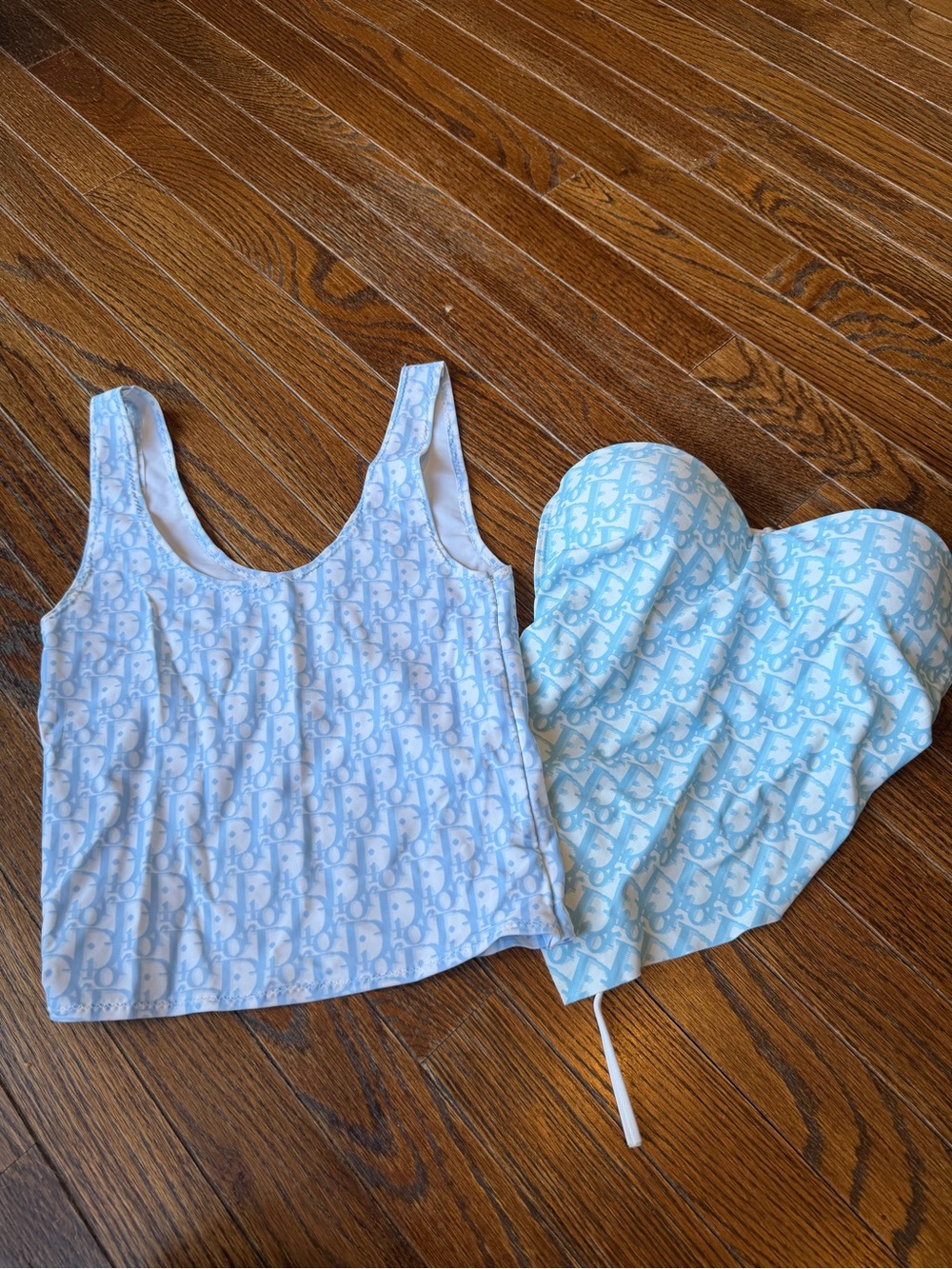 Light Blue Patterned Women’s Tank Top